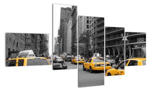 Žluté taxi - obraz (150x85cm)