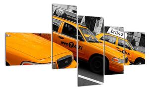 Žluté taxi - obraz (150x85cm)