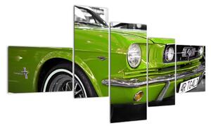 Zelené auto - obraz (150x85cm)