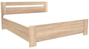 Postel HERA + 2 polohovací lamelové rošty Šířka 180 cm, Dub sametový