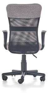 Halmar Dětská síťovaná židle Timmy, šedá/černá