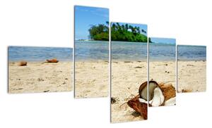 Pláž - obraz (150x85cm)
