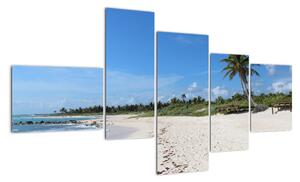 Exotická pláž - obraz (150x85cm)