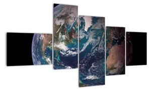Zeměkoule - obraz (150x85cm)