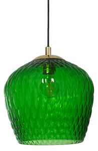 Luxusní závěsné svítidlo ze zeleného foukaného skla