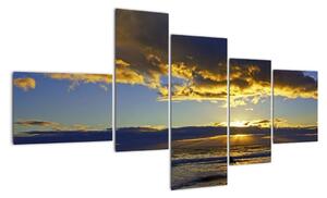 Západ slunce na moři - obraz na zeď (150x85cm)