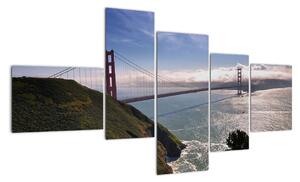 Golden Gate Bridge - moderní obrazy (150x85cm)
