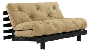Rozkládací pohovka v hořčicové barvě 140 cm Roots Black Night – Karup Design