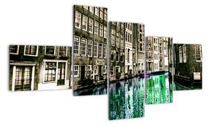 Obraz ulice Amsterdamu (150x85cm)