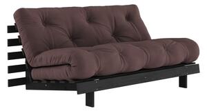 Tmavě hnědá rozkládací pohovka 160 cm Roots Black Night – Karup Design