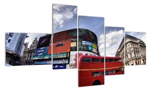 Červený autobus v Londýně - obraz (150x85cm)