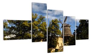Větrný mlýn - obraz na stěnu (150x85cm)