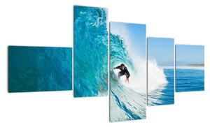 Surfař na vlně - moderní obraz (150x85cm)