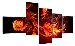 Abstraktní oheň - obraz (150x85cm)