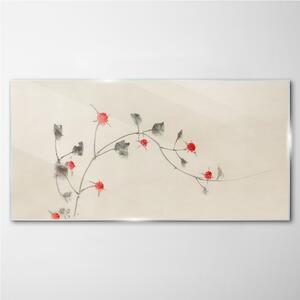 Obraz na skle Obraz na skle Moderní větve květin