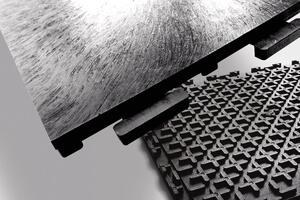 PVC dlažba Mosolut Machine Resistance Clip 15 mm, černá Hladký
