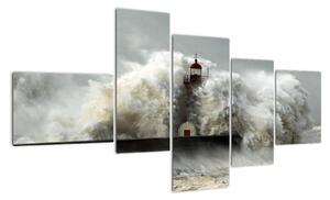 Maják na moři - obraz (150x85cm)