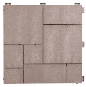 Multy Home Gumová dlaždice STONE MOSAIC 30 x 30 cm, hnědá dub
