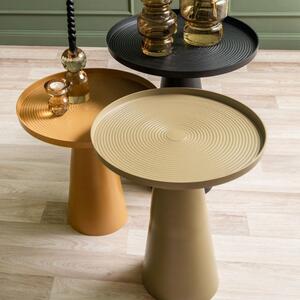 Time for home Hořčicově žlutý kovový odkládací stolek Pierro S Ø 40 cm