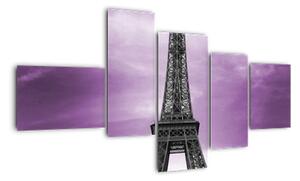 Abstraktní obraz Eiffelovy věže - obraz (150x85cm)