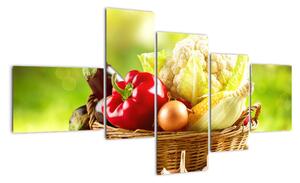 Koš se zeleninou - obraz (150x85cm)