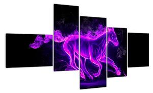 Abstraktní obraz koně (150x85cm)