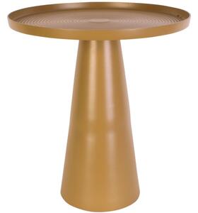 Time for home Hořčicově žlutý kovový odkládací stolek Pierro M Ø 40 cm