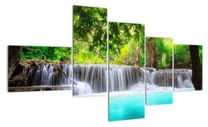 Abstraktní obraz vodopádů (150x85cm)