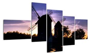 Větrné mlýny - obraz (150x85cm)