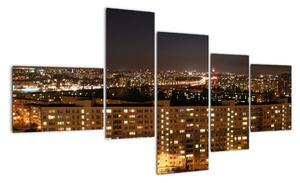 Noční město - obraz (150x85cm)
