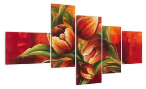 Obraz tulipánů na stěnu (150x85cm)