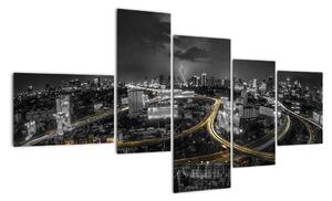 Noční město - obraz (150x85cm)