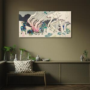 Obraz na skle Obraz na skle Abstrakce Asie Samurai
