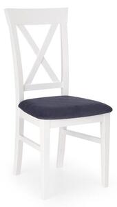Halmar Jídelní židle BERGAMO, bílá/tmavě modrá
