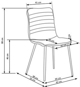 Halmar Jídelní židle K251, šedá