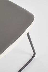 Halmar Jídelní židle K300, šedá/bílá