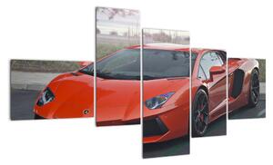 Obraz červeného Lamborghini (150x85cm)