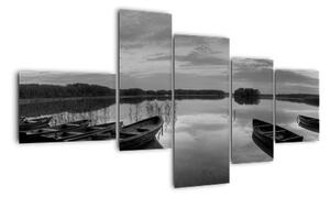 Panorama jezera - obraz (150x85cm)