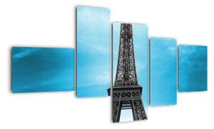 Abstraktní obraz Eiffelovy věže (150x85cm)