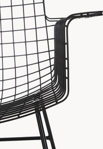 Kovová židle s područkami Wire