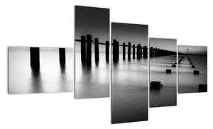 Černobílé moře - obraz (150x85cm)
