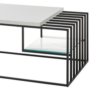 Konferenční stolek THABA bílá matná/černá