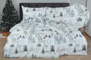 Zimní Bavlnené povlecení PREMIUM LERNA 140x200 cm vánocní;zimní;zvírata