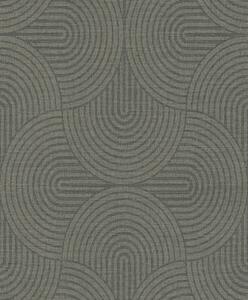 Vliesová tapeta na zeď, zelená, grafická, Art Deco, EAR602, The Texture Book, Masureel