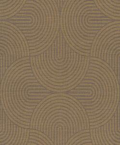 Vliesová tapeta na zeď, okrová, grafická, Art Deco, EAR605, The Texture Book, Masureel
