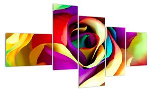 Abstraktní obraz růže (150x85cm)