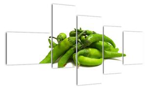 Zelené papričky - obraz (150x85cm)