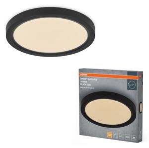 Černý LED Panel ORBIS 195mm 16W Click Stmívatelný, Teplá Bílá