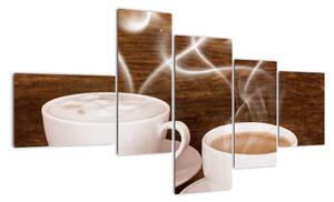 Kávové šálky - obrazy (150x85cm)