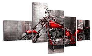Obraz červené motorky (150x85cm)